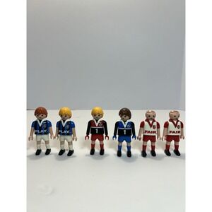 Lot‎ of 6- Playmobil Soccer Figures Geobra 2006